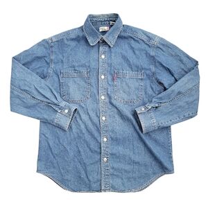 Levi's Blue Denim Casual Button Down Shirt